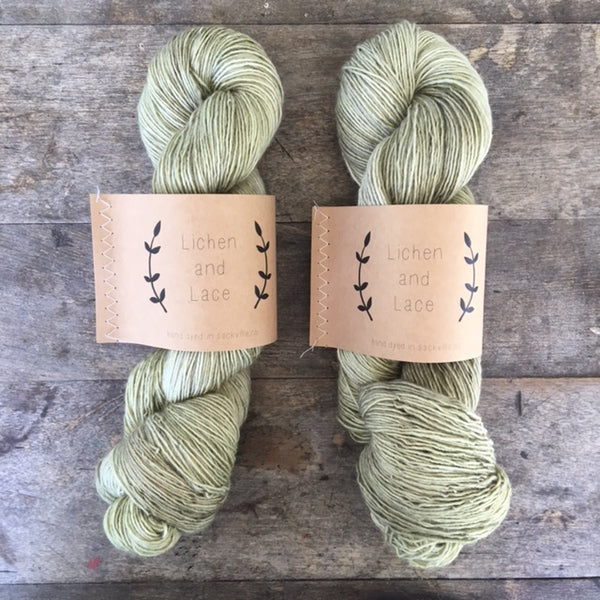 Lichen and Lace Organic Merino 80/20 Sock - Sage